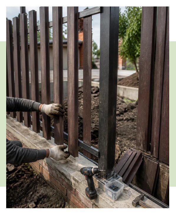 Ремонт забора под ключ с выездом мастеров оперативно в Тамбове